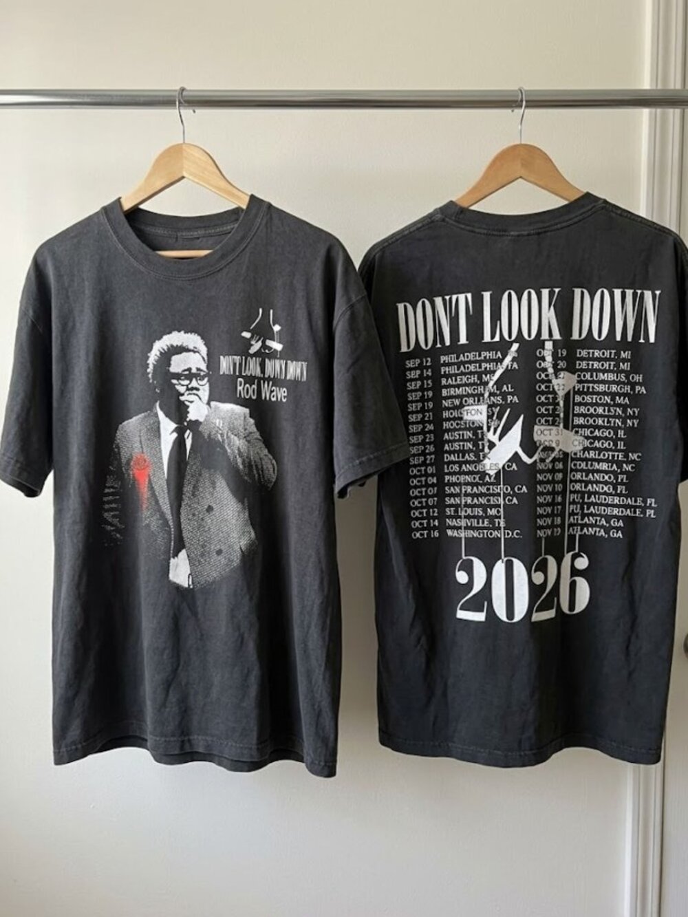 Rod Wave Don't Look Down 2026 Tour T-Shirt Reprint